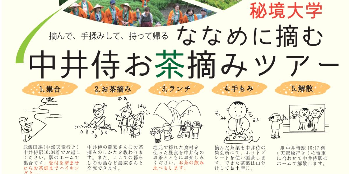 2024秘境大学プログラム＃2「お茶摘みツアー」新緑に囲まれ、絶景の中