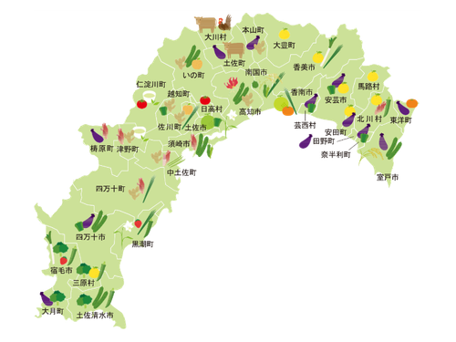 県内各地で様々な作物が栽培されています