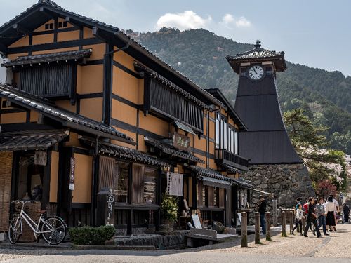 出石の城下町の町並み