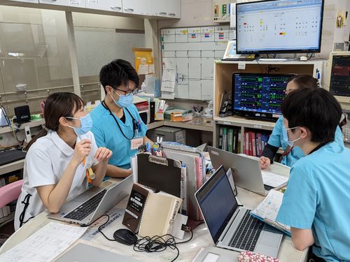 町立静内病院にて