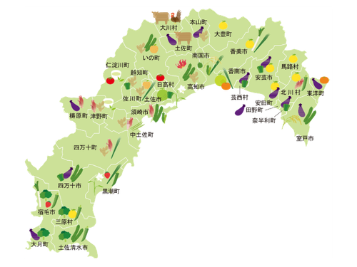県内各地で様々な作物が栽培されています