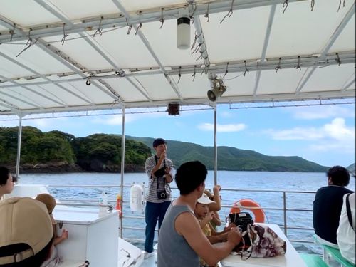 海中展望船あまんぼうのガイドも体験できます！
