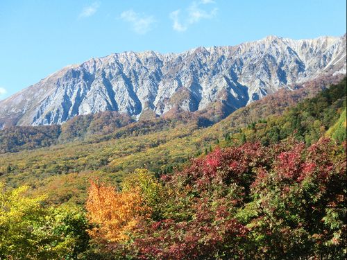 鍵掛峠から望む大山南壁