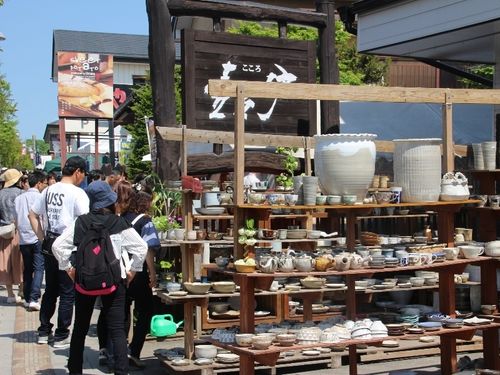 益子陶器市会場