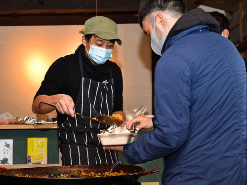 萩の地にあるもので作った料理を提供したい（イベントにて）
