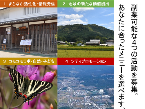 ４つの活動メニューを用意しています