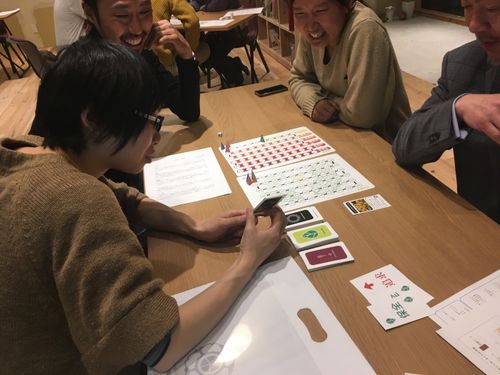 ボードゲームで遊びながら、ガチで環境問題を学ぶ〔がちかん〕をプレイ中。