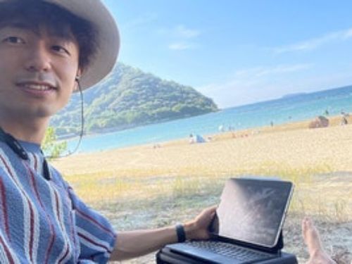 ＠菊が浜にてオンラインMTG