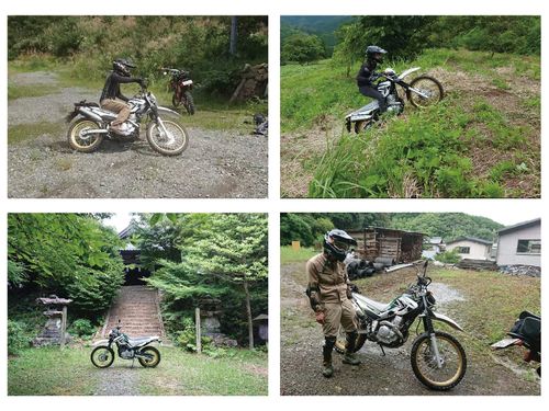 山が近い萩市三見に移住してきて、オフロードバイクに乗り換え林道ツーリングなどを楽しんでるそうです