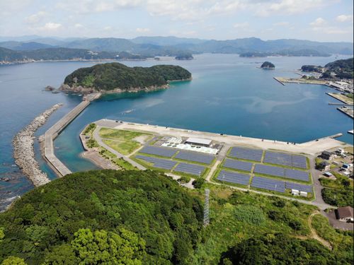 陸上養殖場がある宿田曽地区