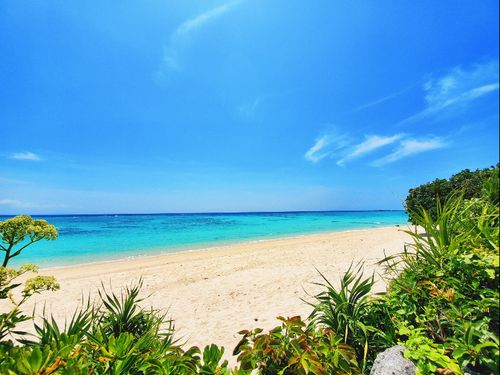 伊江島の美しいビーチ