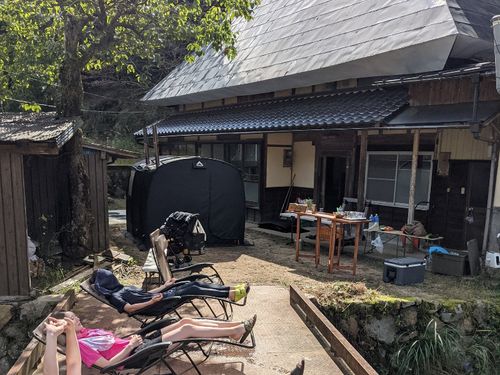 京丹後市でのテントサウナの様子