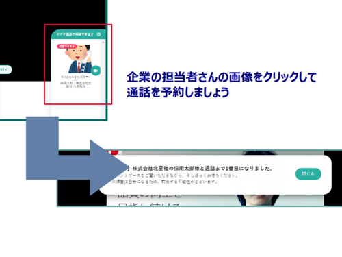 担当者さんの顔をクリック♪