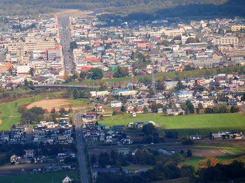 市街地にはたくさんの住宅や商業施設があります