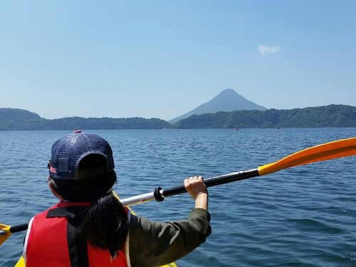 九州最大の湖、池田湖。