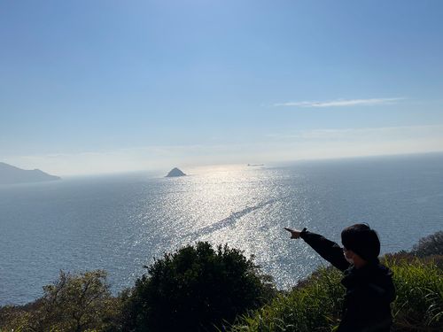 島の畑から見る瀬戸内海