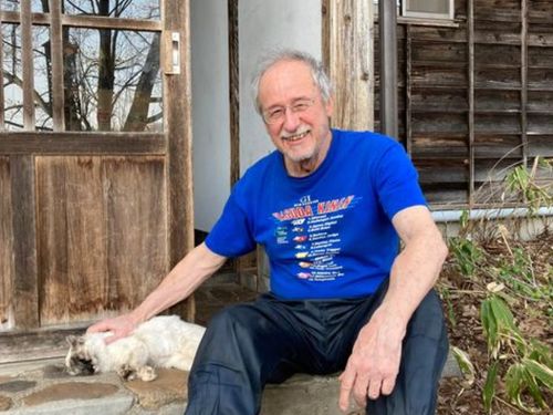 ゲストのウヴェ・リヒタさんと愛猫