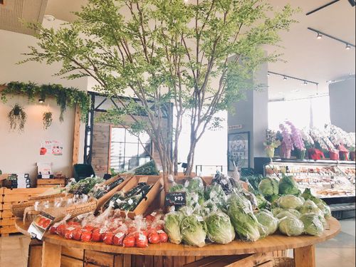 市内の農家直送新鮮野菜が集まる加波山市場（勤務地になります）