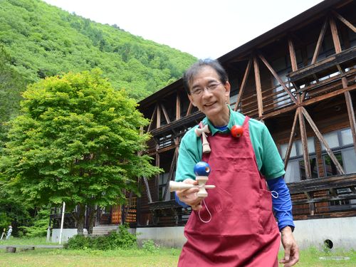 マイけん玉を作ろう！ワークショップ　技の披露！
