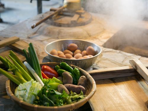 地獄蒸しは鉄輪の名物調理法