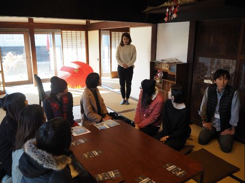 古民家をリノベーションした宿『磯山邸』でのワークショップ