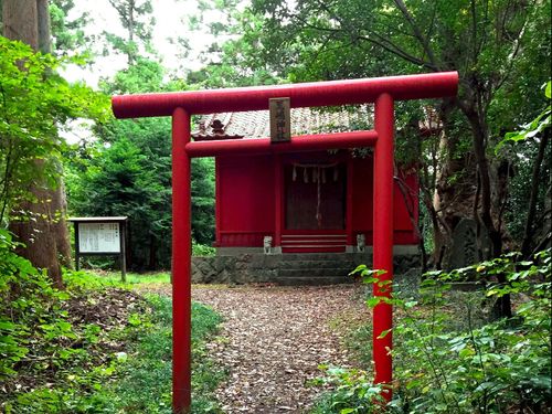 荒嶋の森の中にあるお宮