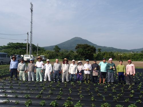 こう見えても実は結構な地域の顔役なども多い頴娃おこそ会メンバーの集合写真