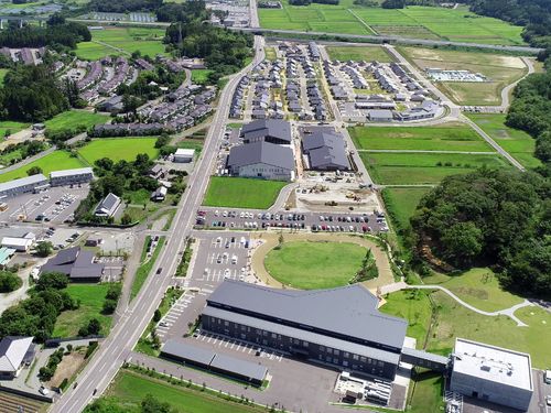 大熊町大川原地区の空撮