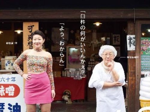 伝統的な街並みと移住者