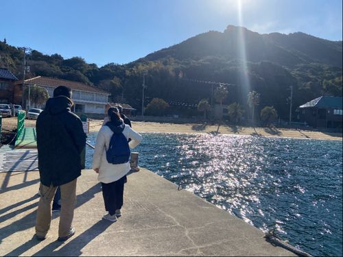 男鹿島へ上陸