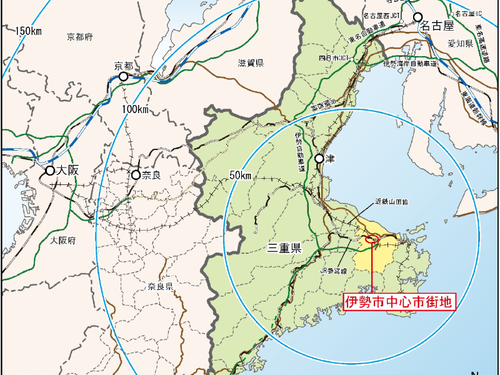伊勢市の位置図