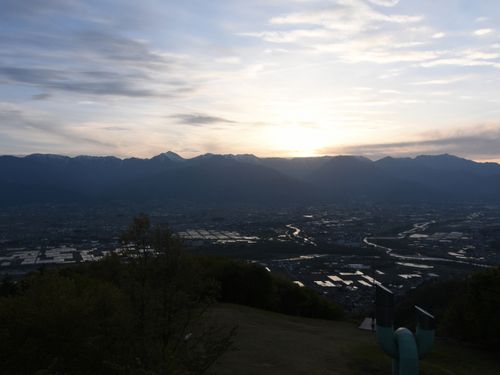 長峰山から望む安曇野市