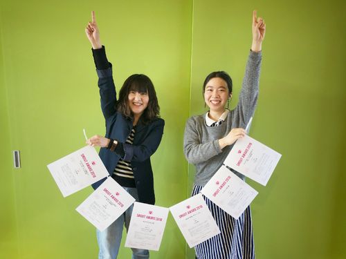 下川町メンバーの立花　祐美子さんと立花　実咲さん