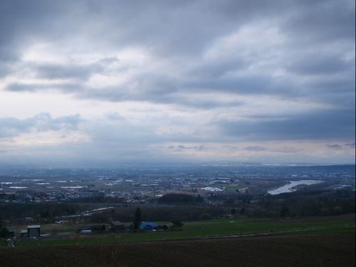 戸外炉峠からみたふかがわのまち