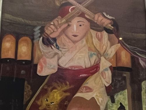 子役の衣装。演目ごとに持ち物が変わります。