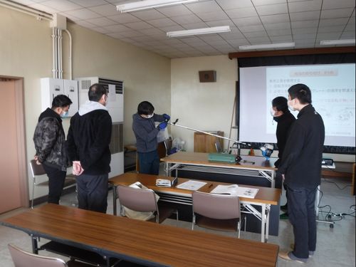 研修の様子（刈払機の安全教育）
