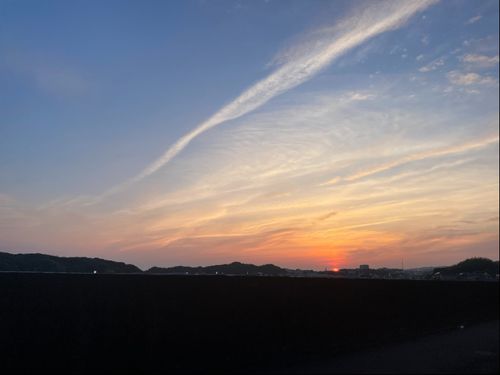みなべ町の夕暮れ時