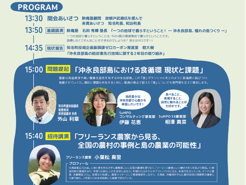 プログラム前半　問題提起・招待講演