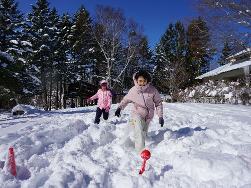 雪の中でも元気いっぱい！