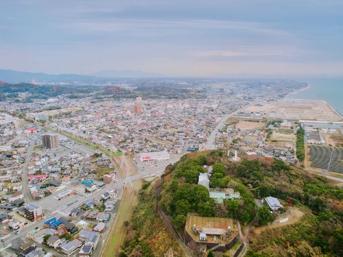 四ツ山上空からの荒尾市