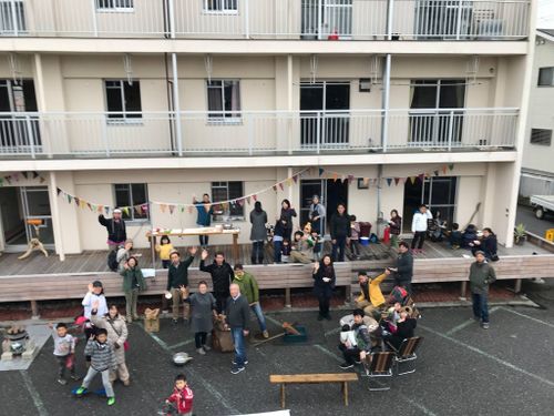 お正月の「餅つき」。イベント時には住人以外にも地域の方が遊びに来てくれます。