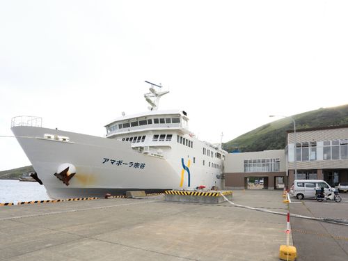 礼文島の香深港