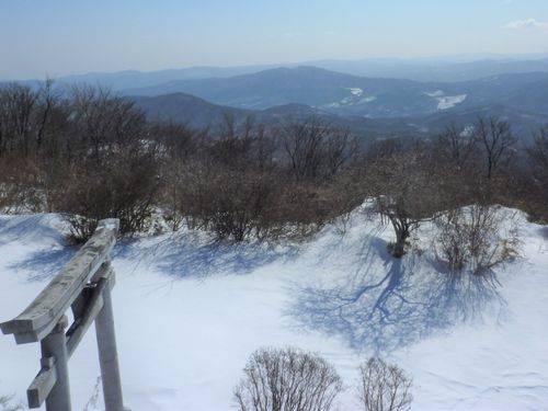 冬の葛尾村の風景