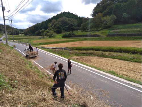 草刈り、溝掃除など、若者たちと一緒に汗を流す活動もたくさんあります。