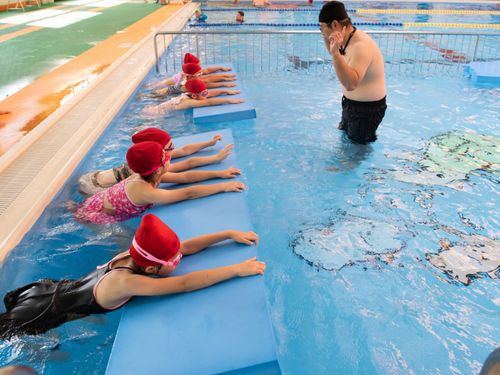 しかべっ子教室での水泳教室