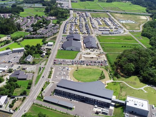 大熊町大川原地区の空撮