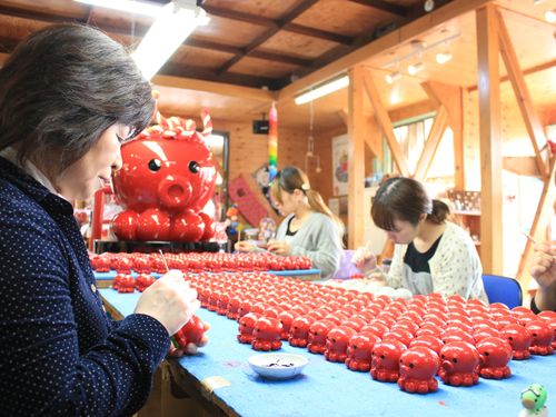 ゆめ多幸鎮オクトパス君の制作の様子