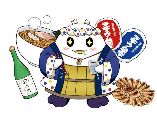 飯坂町のゆるキャラ「ゆげお」
