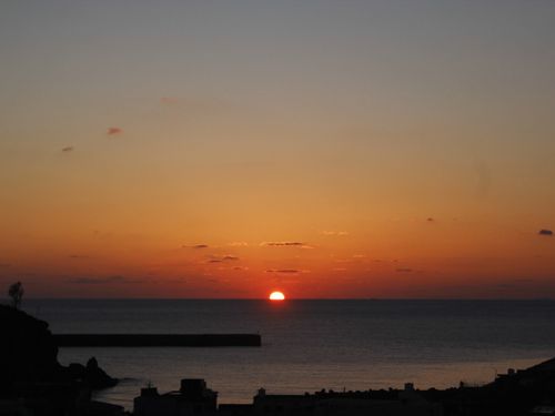 海に沈む夕日