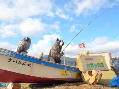 吉里吉里国の看板アニマルたちがお出迎え